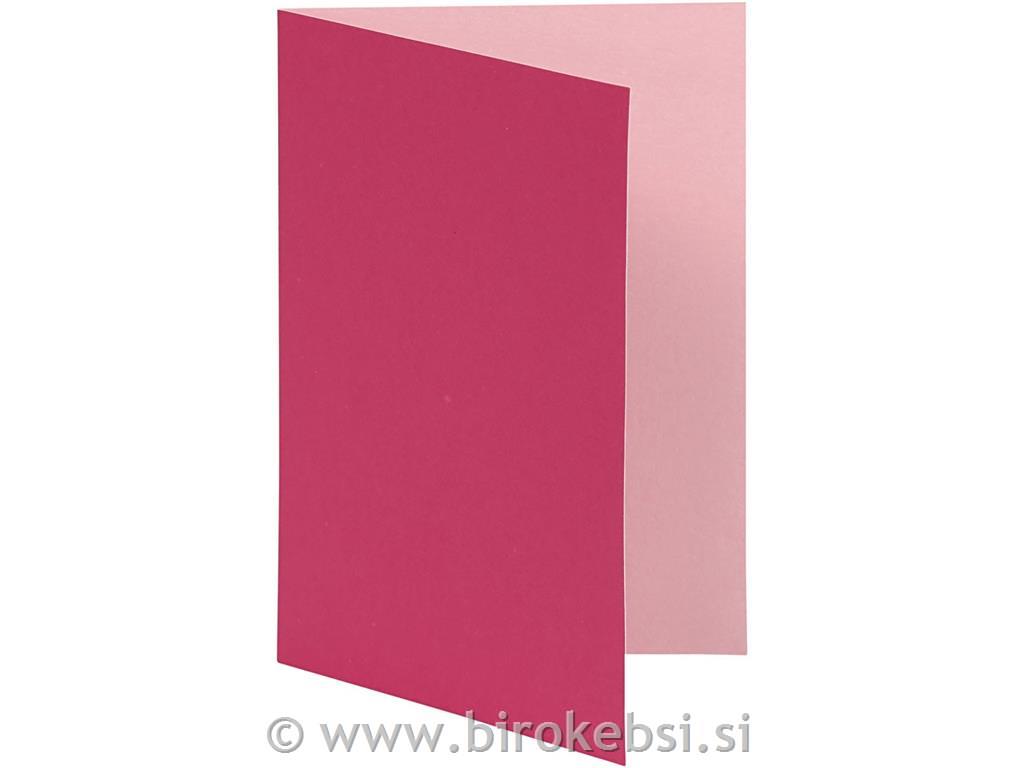 Vizitka 10,5x15 cm, set 10, pink