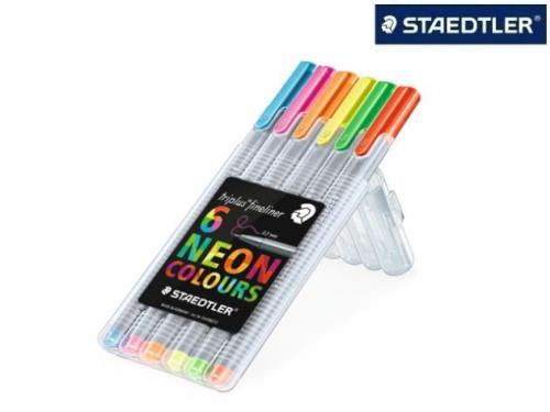 STAEDTLER FINELINER TRIPLUS 334 NEON 6/1