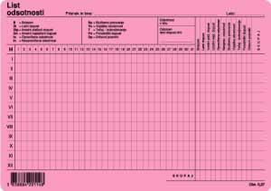 OBR.0,37 LIST ODSOTNOSTI