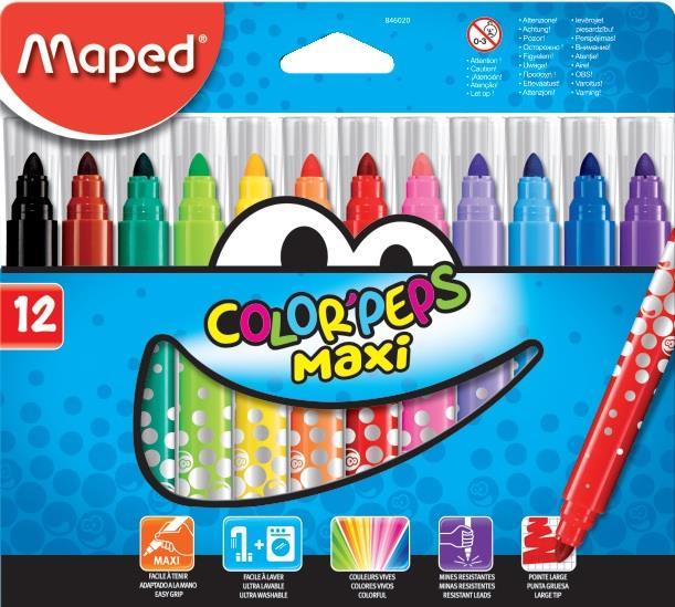 FLOMASTRI MAPED COLOR'PEPS 12/1 MAXI