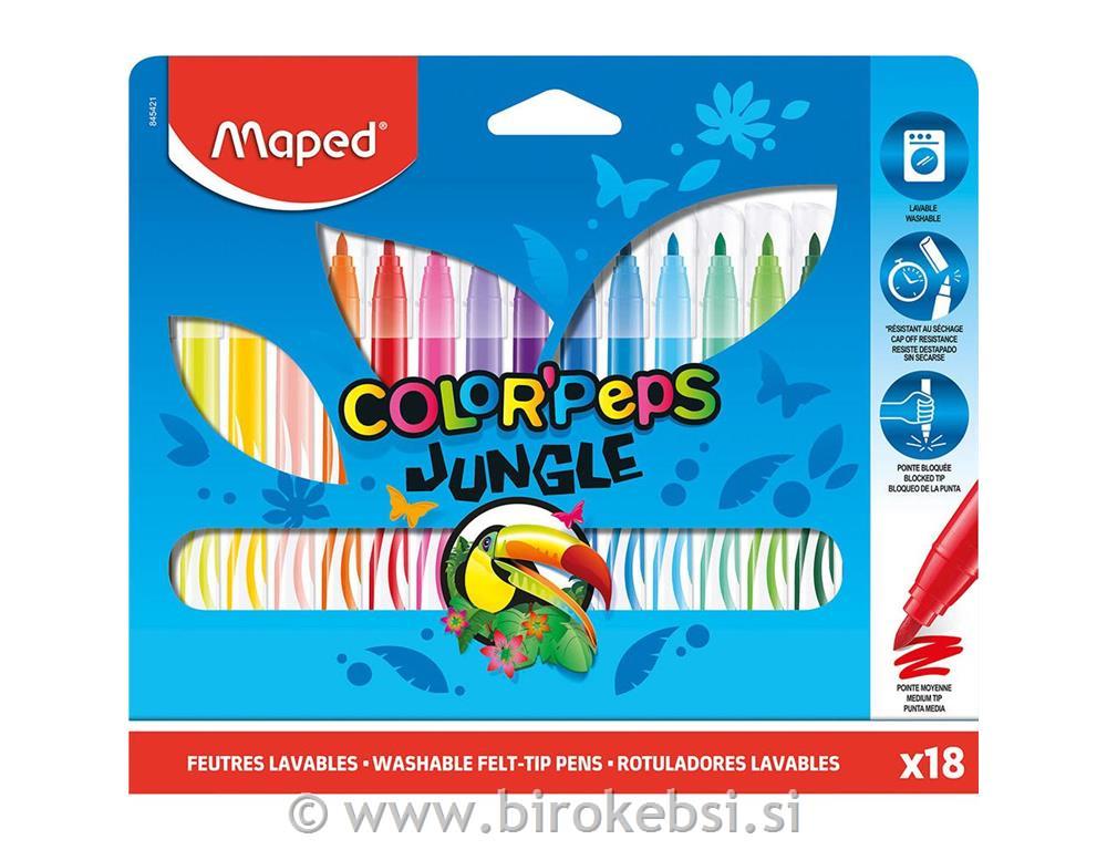 FLOMASTRI MAPED COLOR'PEPS JUNGLE 18/1