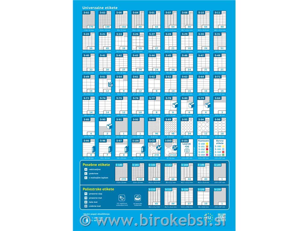 SMAK ETIKETE 105X99 (S-80) POLYLASER MAT