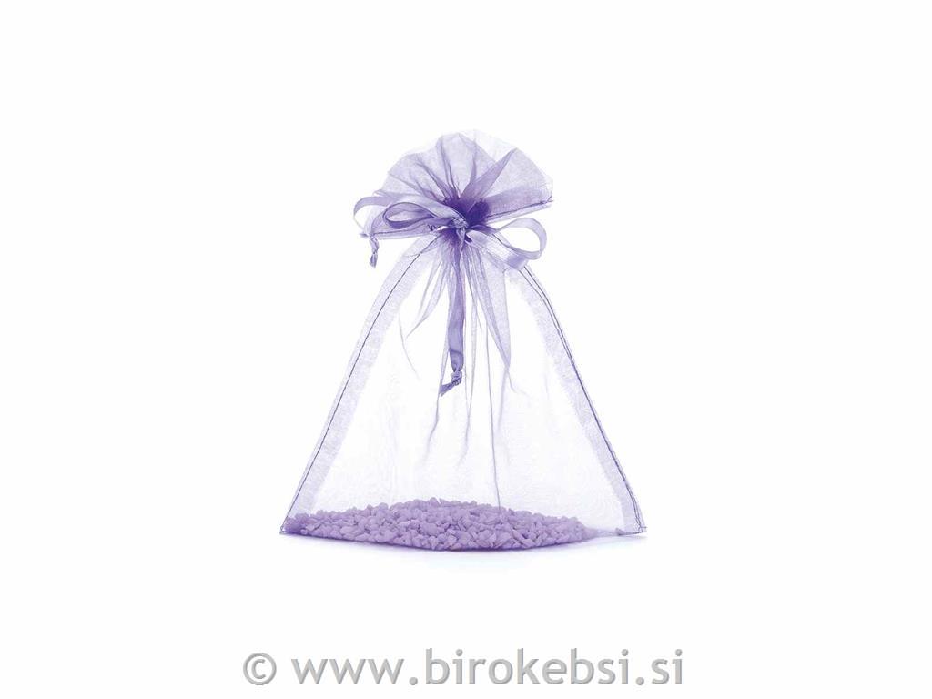 Vrečka organza vijola,17x22 cm, 15x