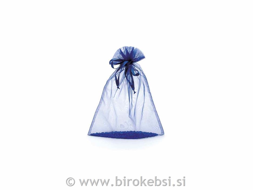 Vrečka organza modra 23x30cm, set 10