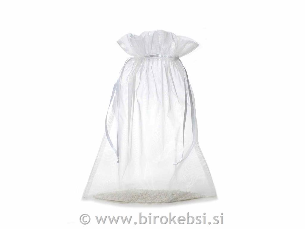 Vrečka organza bela, 17x22 cm, set 15