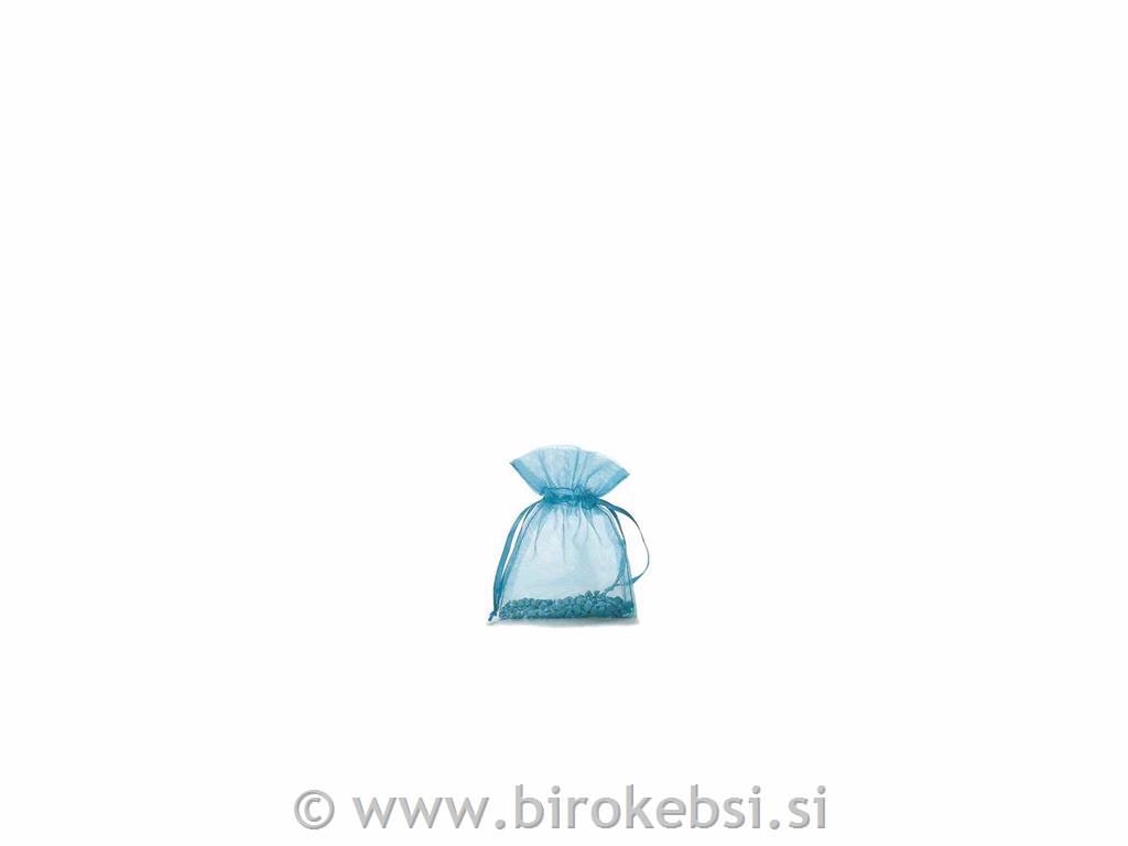 Vrečka organza 8x11cm sv.modra,set 25