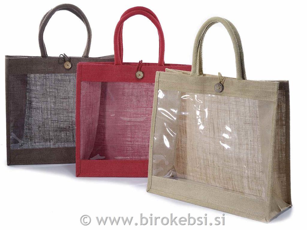 Torbice iz jute 38x15x35 cm, set 3