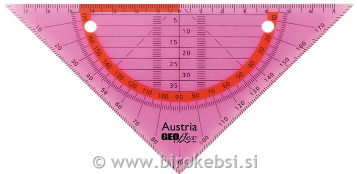 GEOflex trikotnik flexi 15cm, neon roza