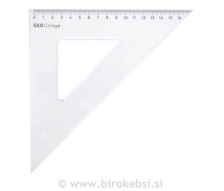 Trikotnik 45°, 18cm