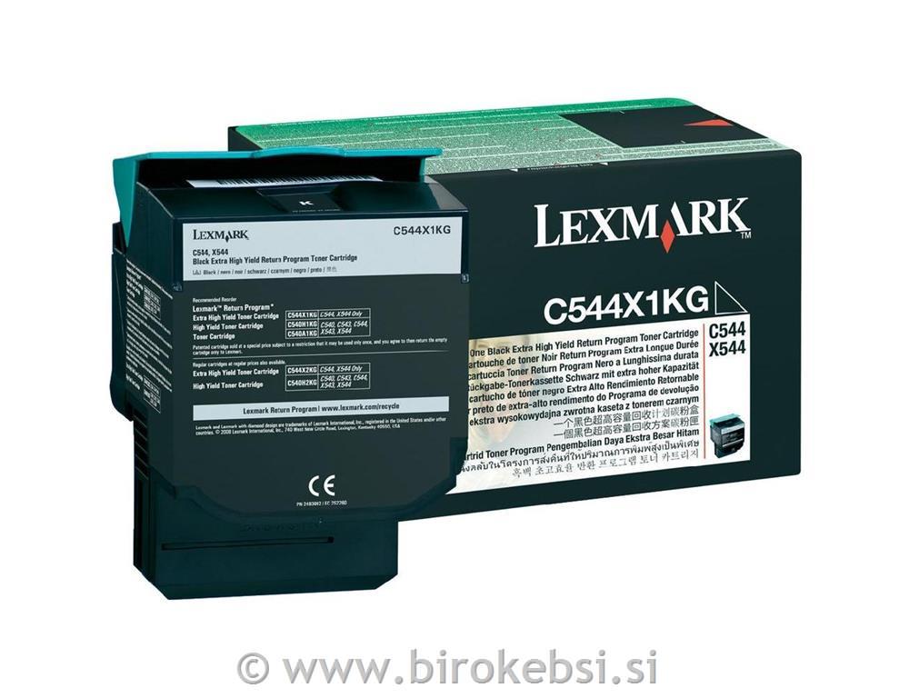 TONER LEXMARK C544X1KG C544, X544 BLACK