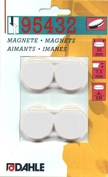 Magnet y32mm bel 4 kos