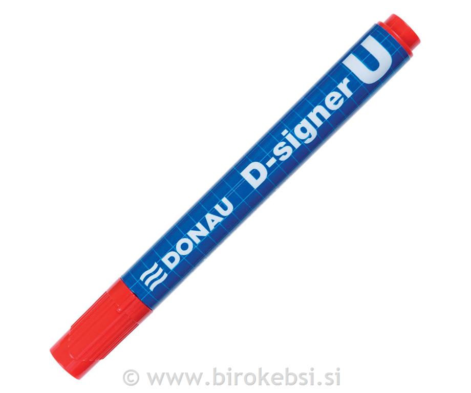 Marker perm. D-Signer U, okr.kon. rdeč