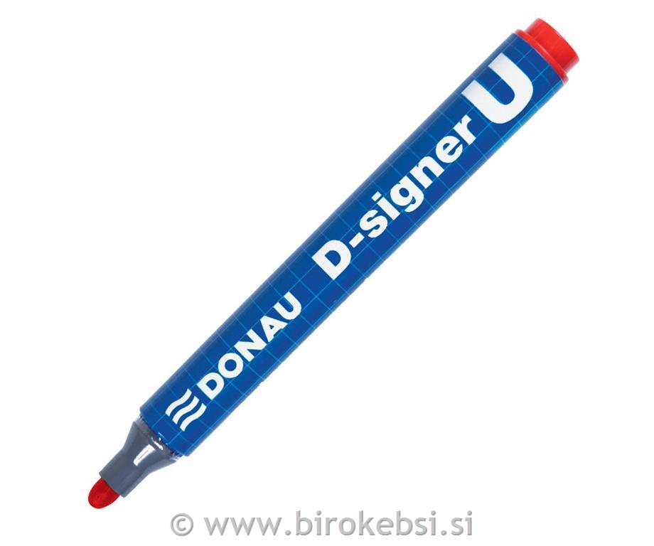 Marker perm. D-Signer U, okr.kon. rdeč