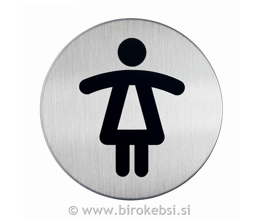 Piktogram - WC ženski, fi 83mm (4904)