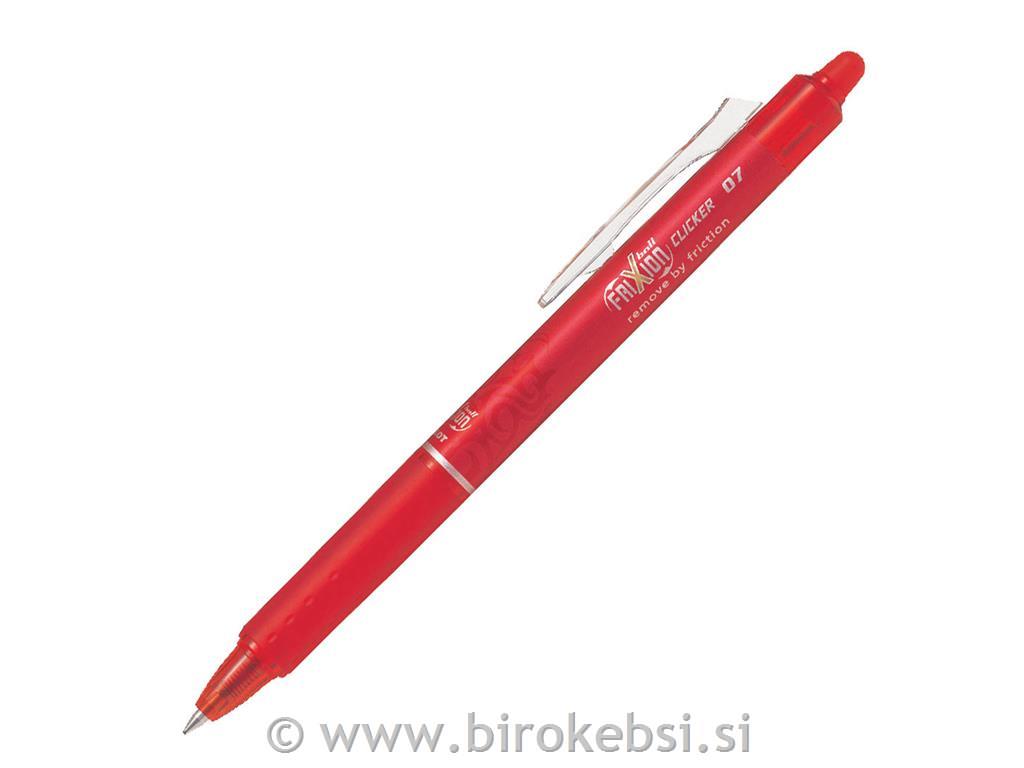 PILOT ROLER GEL FRIXION CLICKER 07 RDEČ