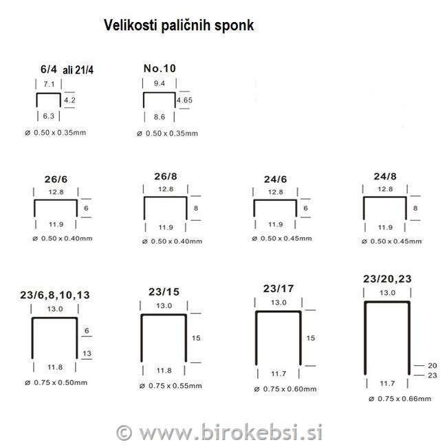 SPONKE ZA SPENJAČ 21/4 6mm sponke