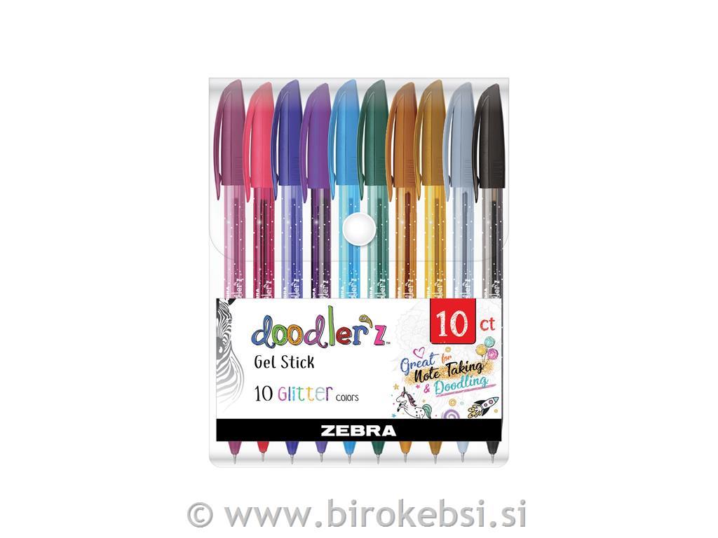 FLOMASTRI DOODLER Z BLEŠČICAMI ZEBRA