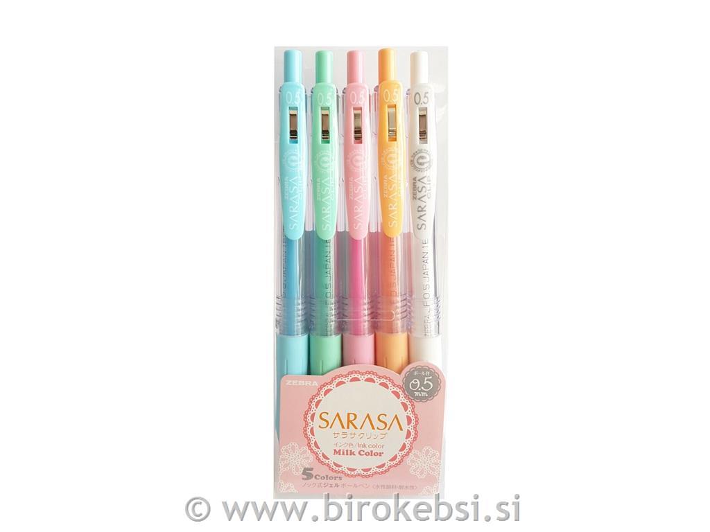 SET SARASA KLIP GEL PISALO ZEBRA